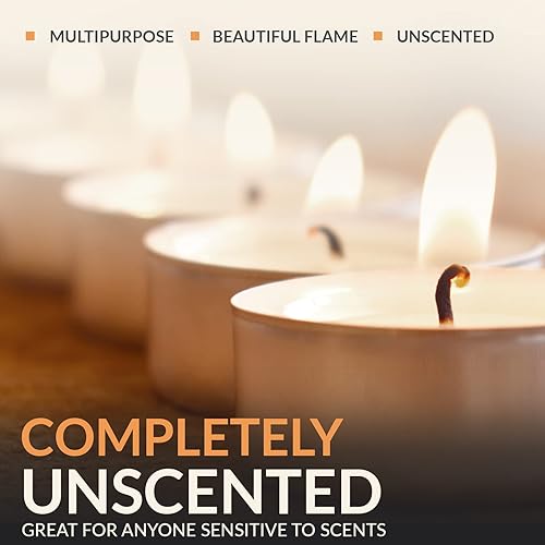 Miniatura 6 de PAMI Velas de té de alta calidad de larga duración con 4 horas de tiempo de combustión paquete de 50 Velas de té sin perfume Velas de té de