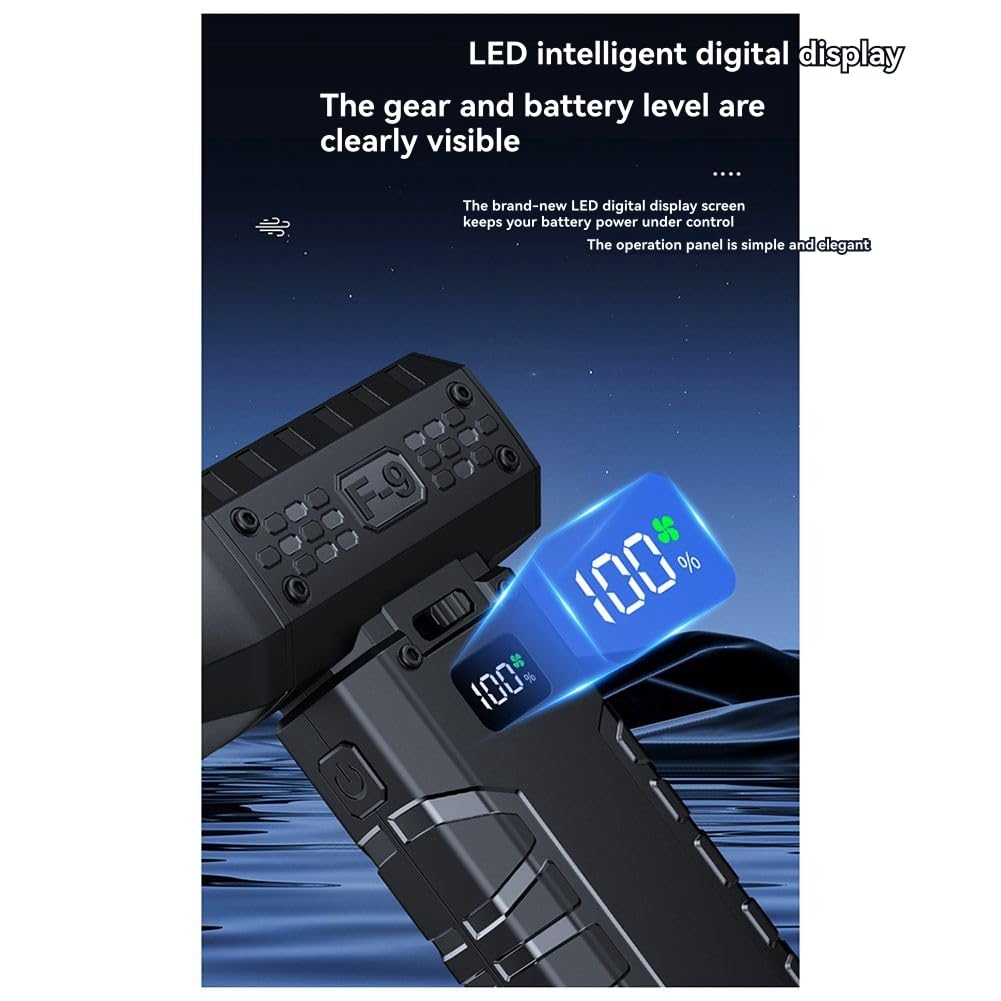 Mini Soffiatore Ad Aria A Jet 160.000 RPM Motore Brushless Turbo Elettrico con Display LED