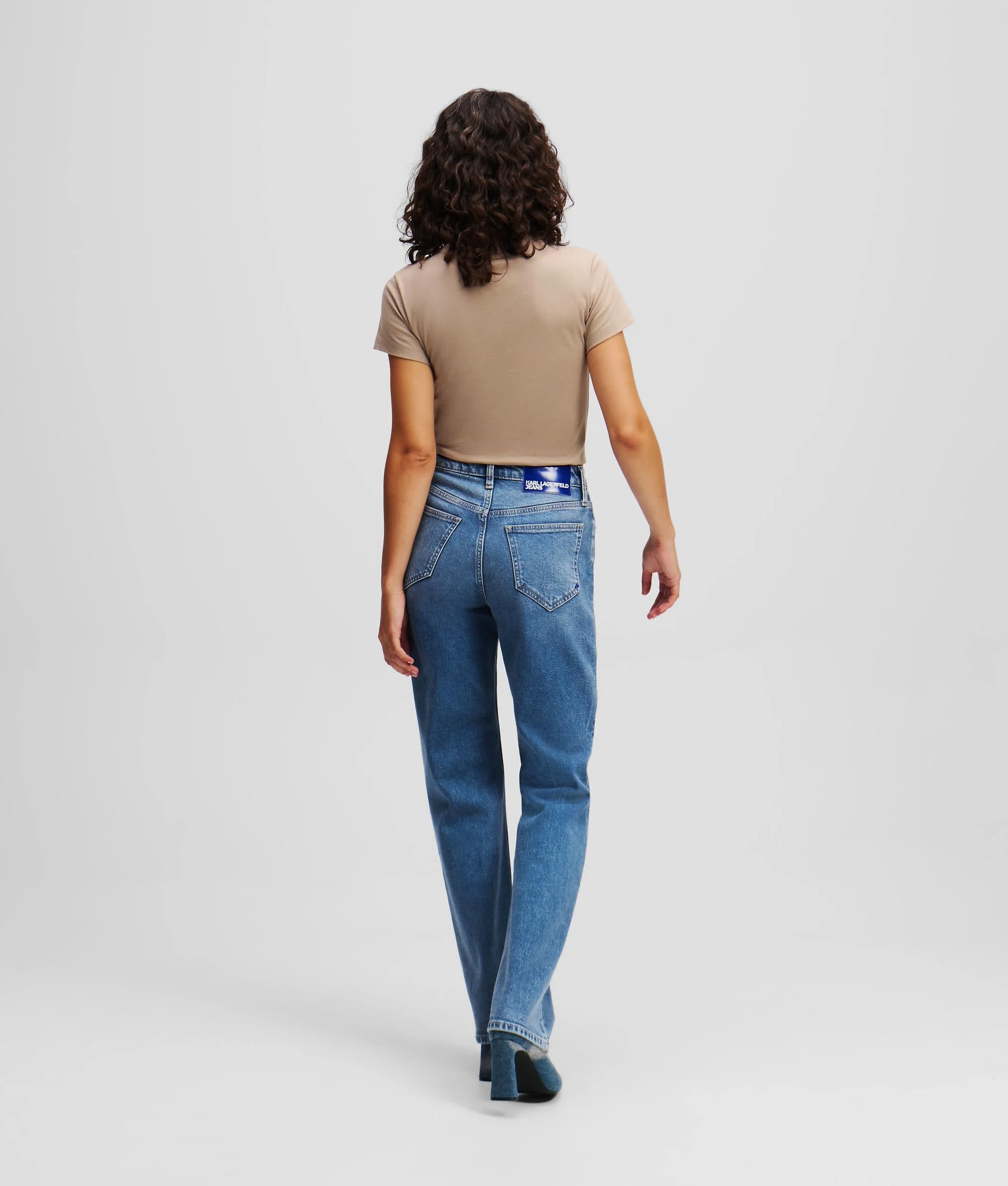 Karl Lagerfeld Jeans, Damskie, High Rise Straight Denim, Prosta Nogawka