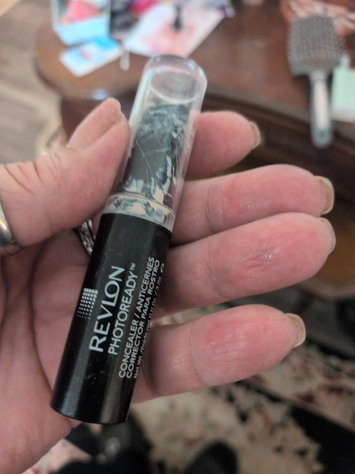 Revlon Concealer Stick, PhotoReady Face Makeup for All Skin Types, Longwear Medium- Full Coverage with Creamy Finish, Lightweight Formula, 003 Light Medium, 0.11 Oz