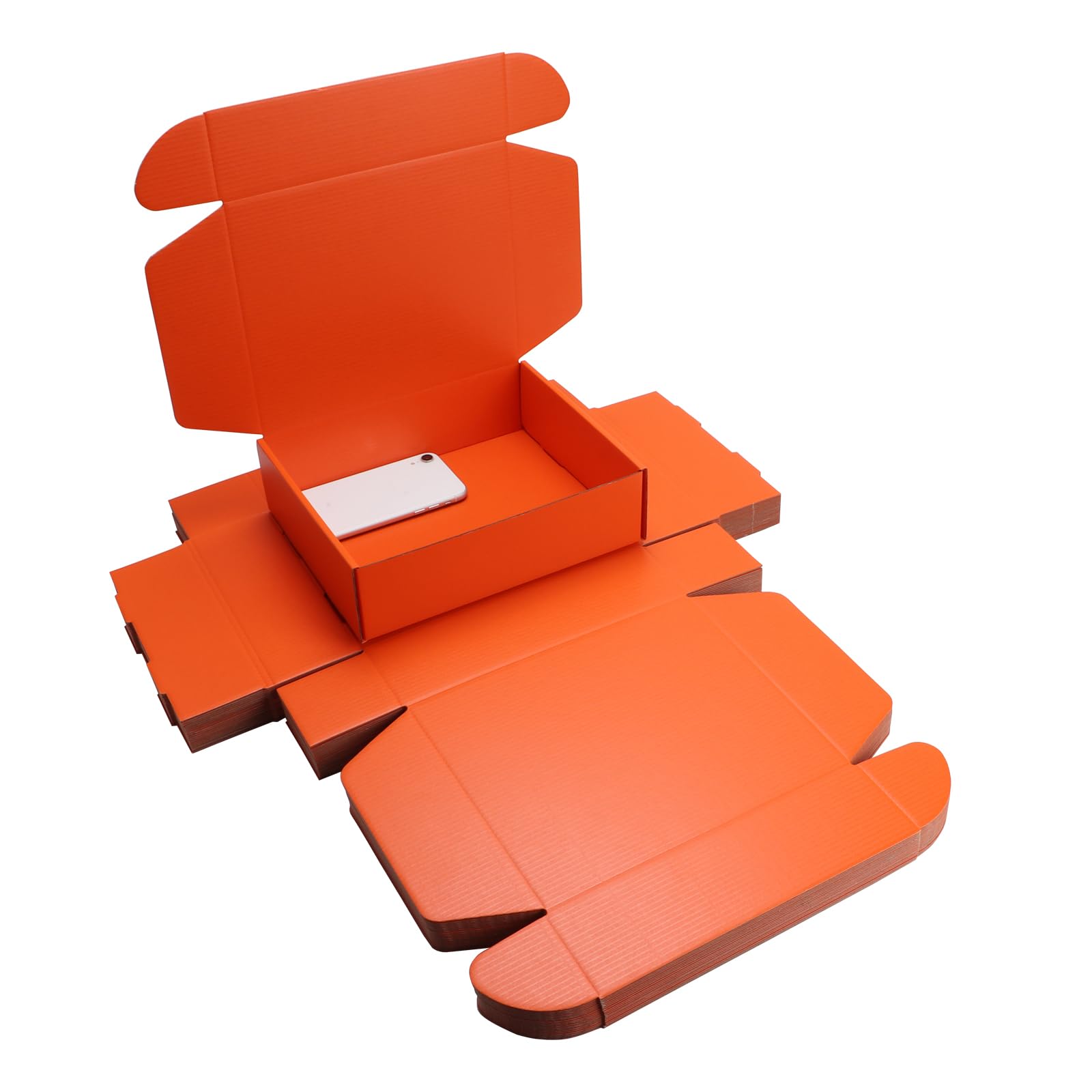 MEIANJU Orange Hard Corrugated Cardboard Shipping Box with Lids for Bridesmaid Proposal, Invitations, Wedding, Christmas, Anniversary - Anti-Impact E-Commerce Packaging