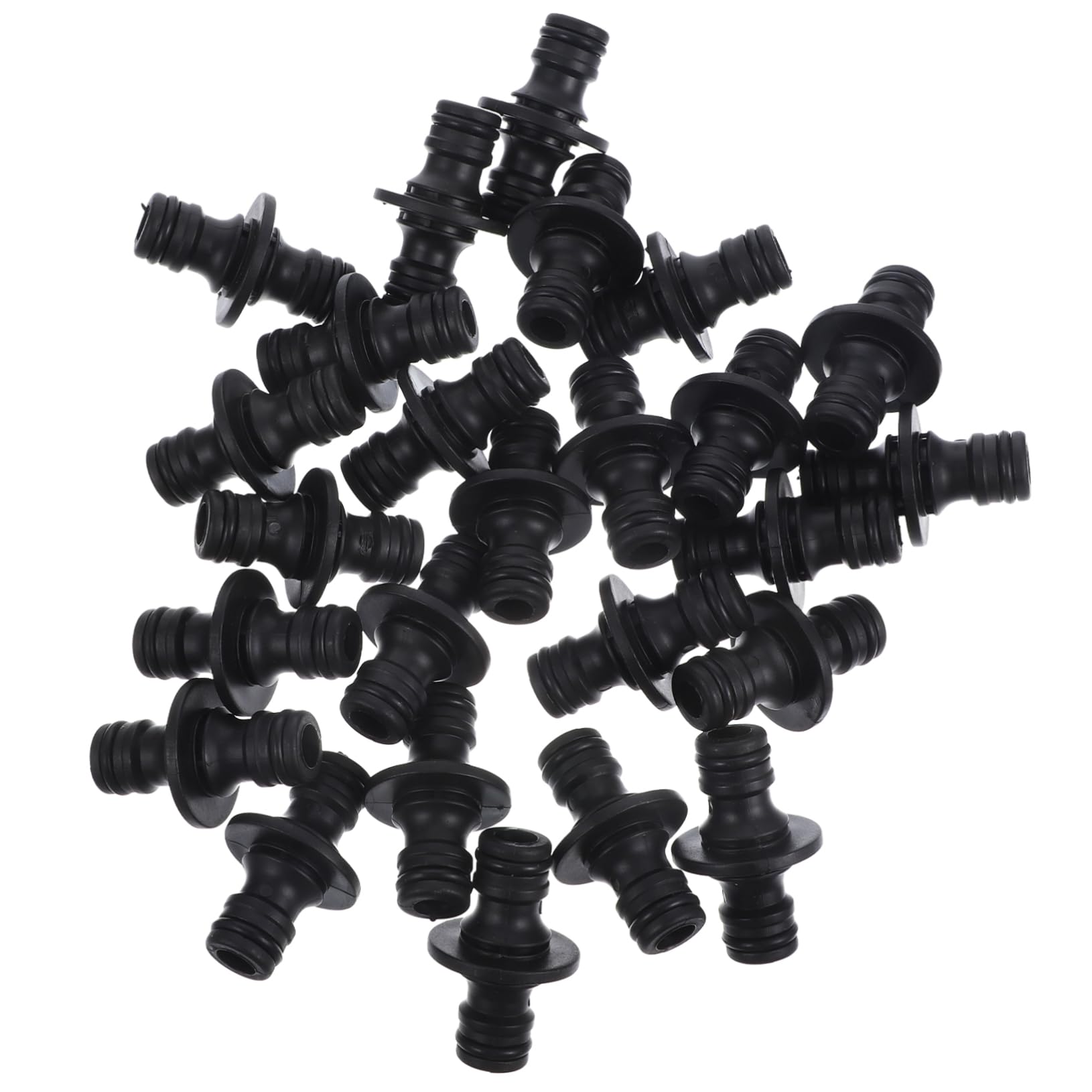 ifundom 5 Series Adaptador para Manguera Irrigación Conector Adaptador De Manguera De Jardín Agua Exterior Hose Accesorios De Conexión Rápida Conectar Tubo El Plastico Negro 25 Piezas X 5