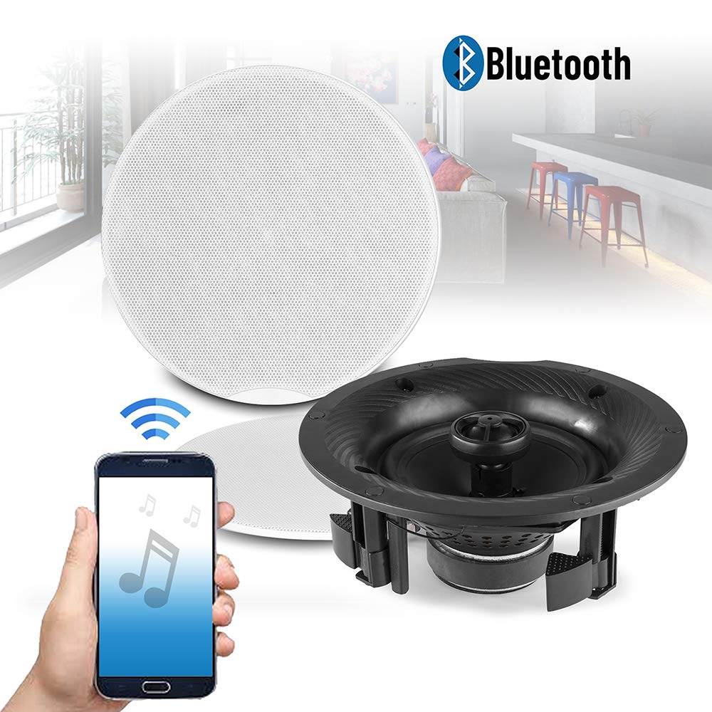 Power Dynamics CSH65 Bluetooth Ceiling Speakers Amplified Set 6.5 Inch 120w Home Hi-Fi Stereo Shop Cafe Installation