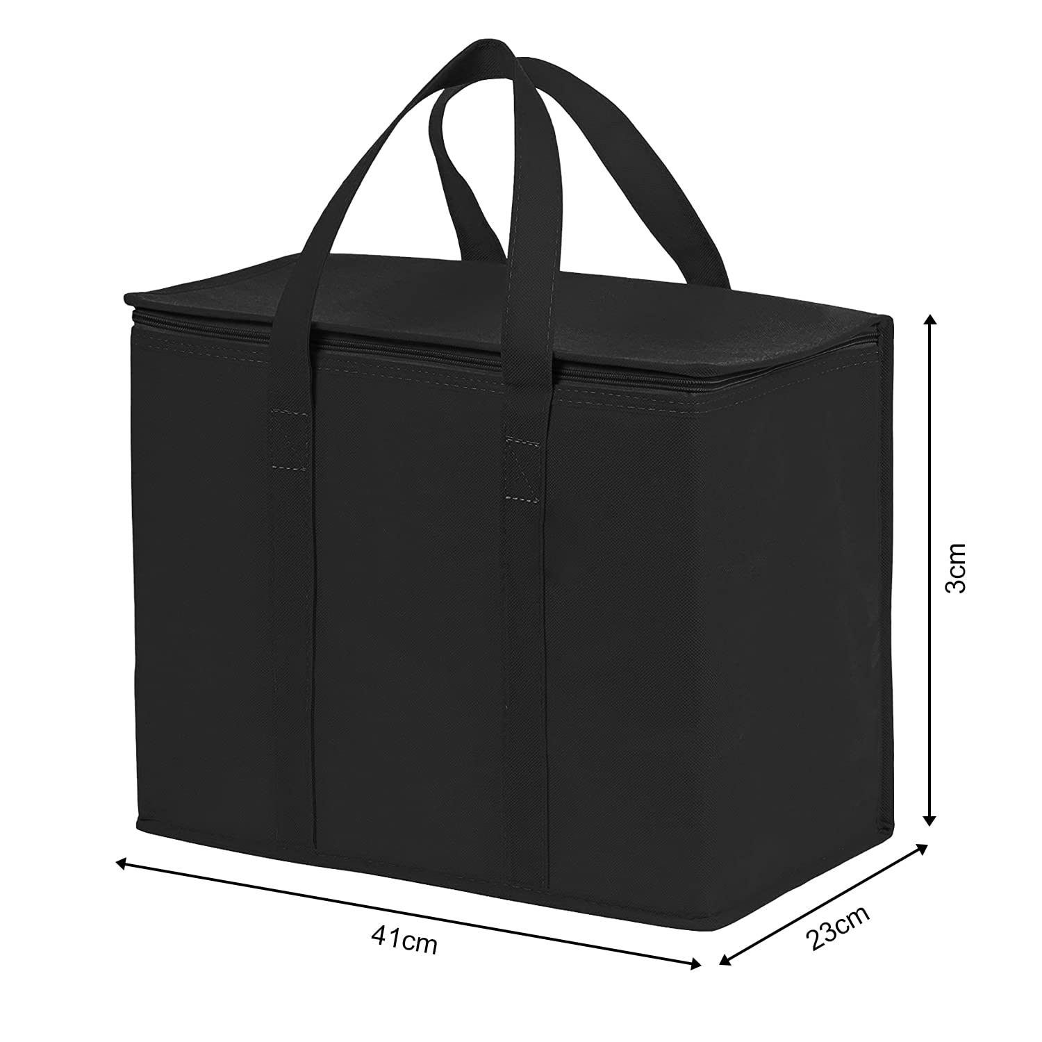 1 bolsa enfriadora de alimentos, bolsa de picnic con aislamiento térmico de 30 L, bolsa de entrega portátil con cremallera, gran bolsa de refrigeración para picnic, viajes, entrega de alimentos