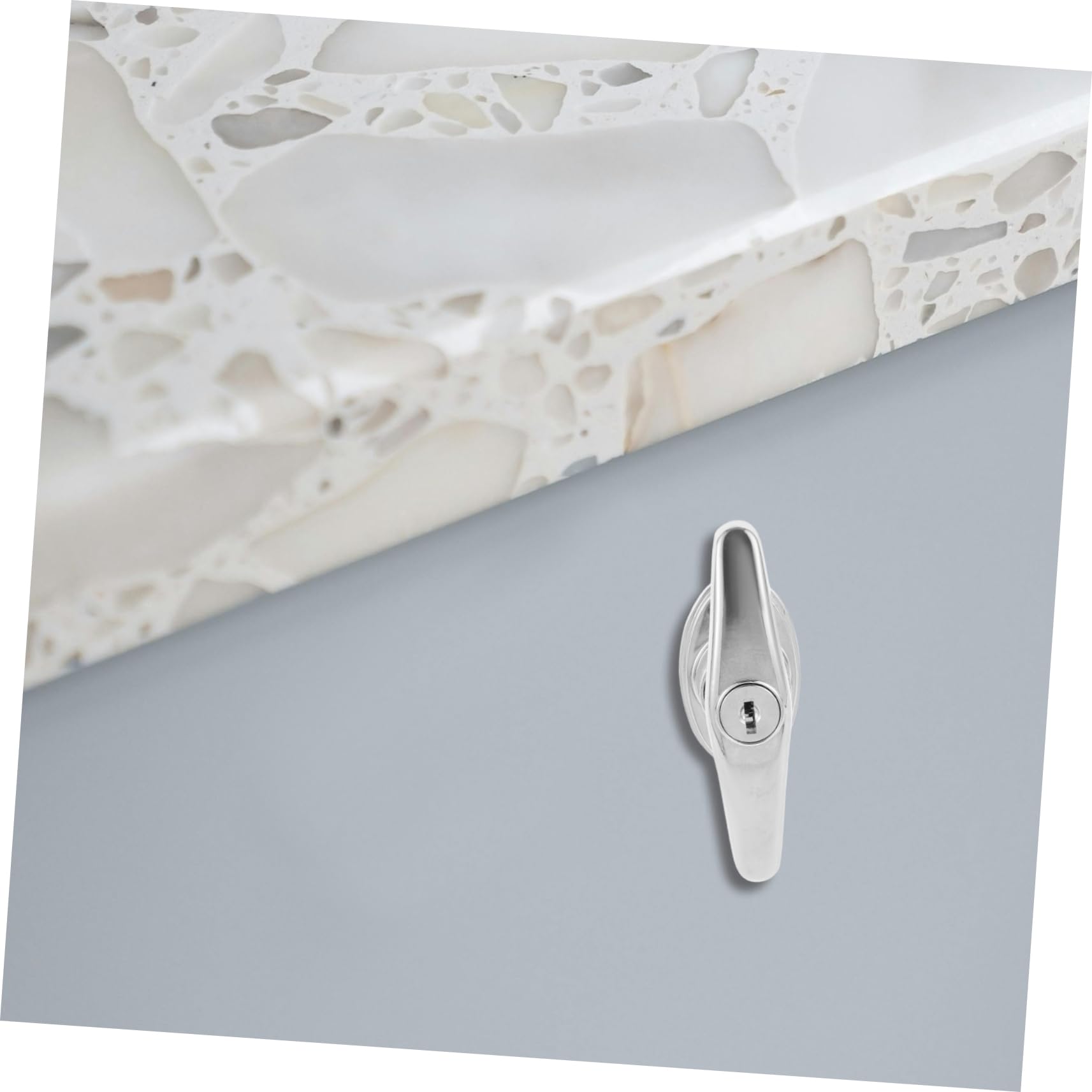 DOITOOL 3 Set Serratura Maniglia Porta Armadio Elettrico Serratura Della Maniglia Della Porta Cassetta Degli Attrezzi Serratura Del Cassetto Chiavistelli Chiave Kit Silver Lega Di Zinco
