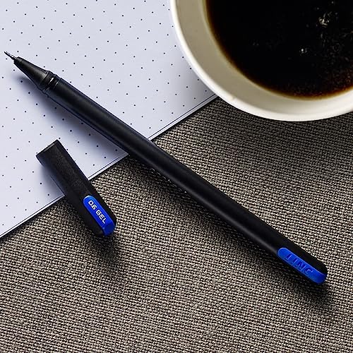 Image of Pentonic 0.6mm Gel Pen & Refill Combo | Black Body | Blue Ink | 10 Pcs Pens with 10 Pcs Refills