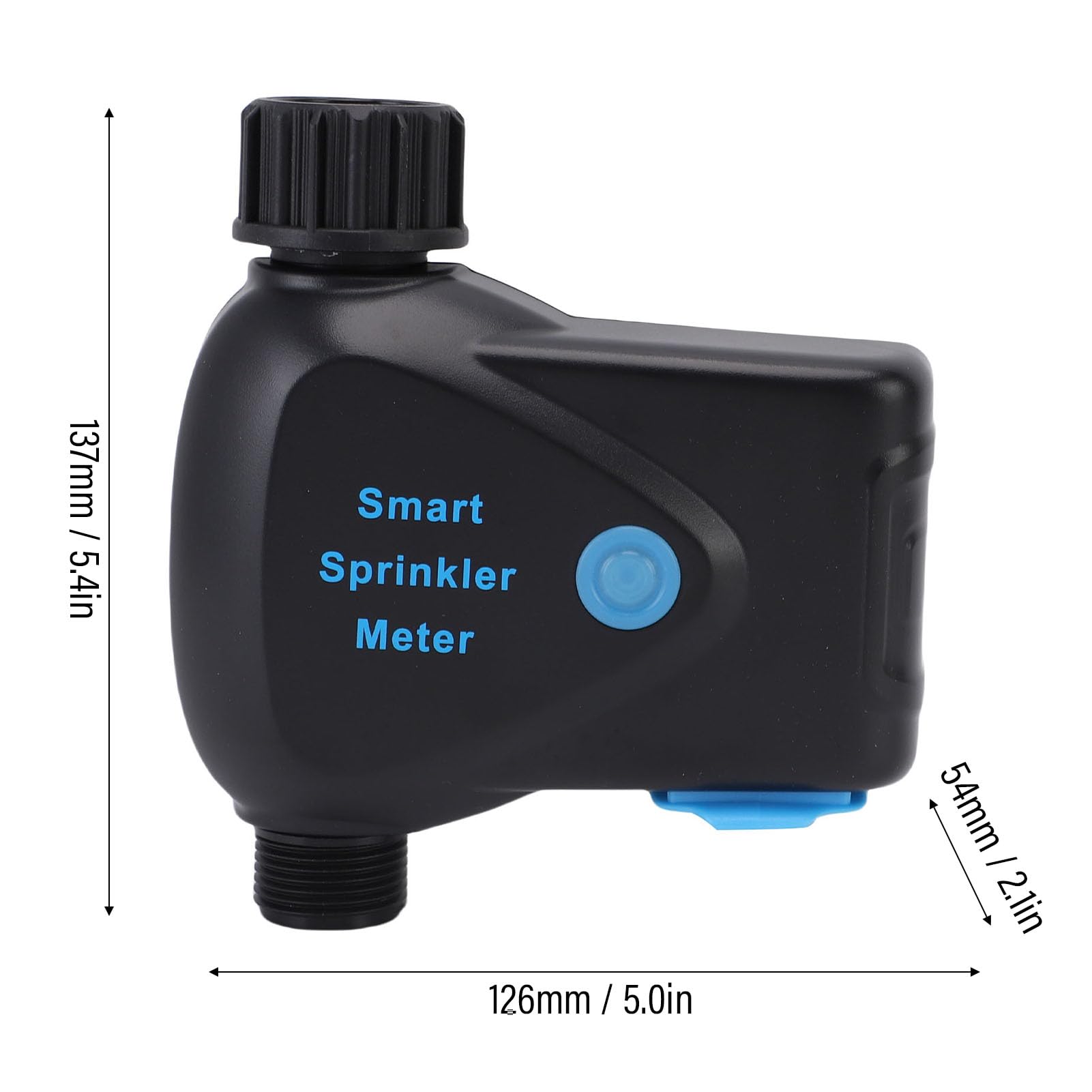 Fabater Smart WiFi Irrigatore Timer Irrigazione Timer per Tubo da Giardino, Sensore di Misurazione Dell'Acqua Integrato Supporto Telecomando, Materiale ABS Antivento