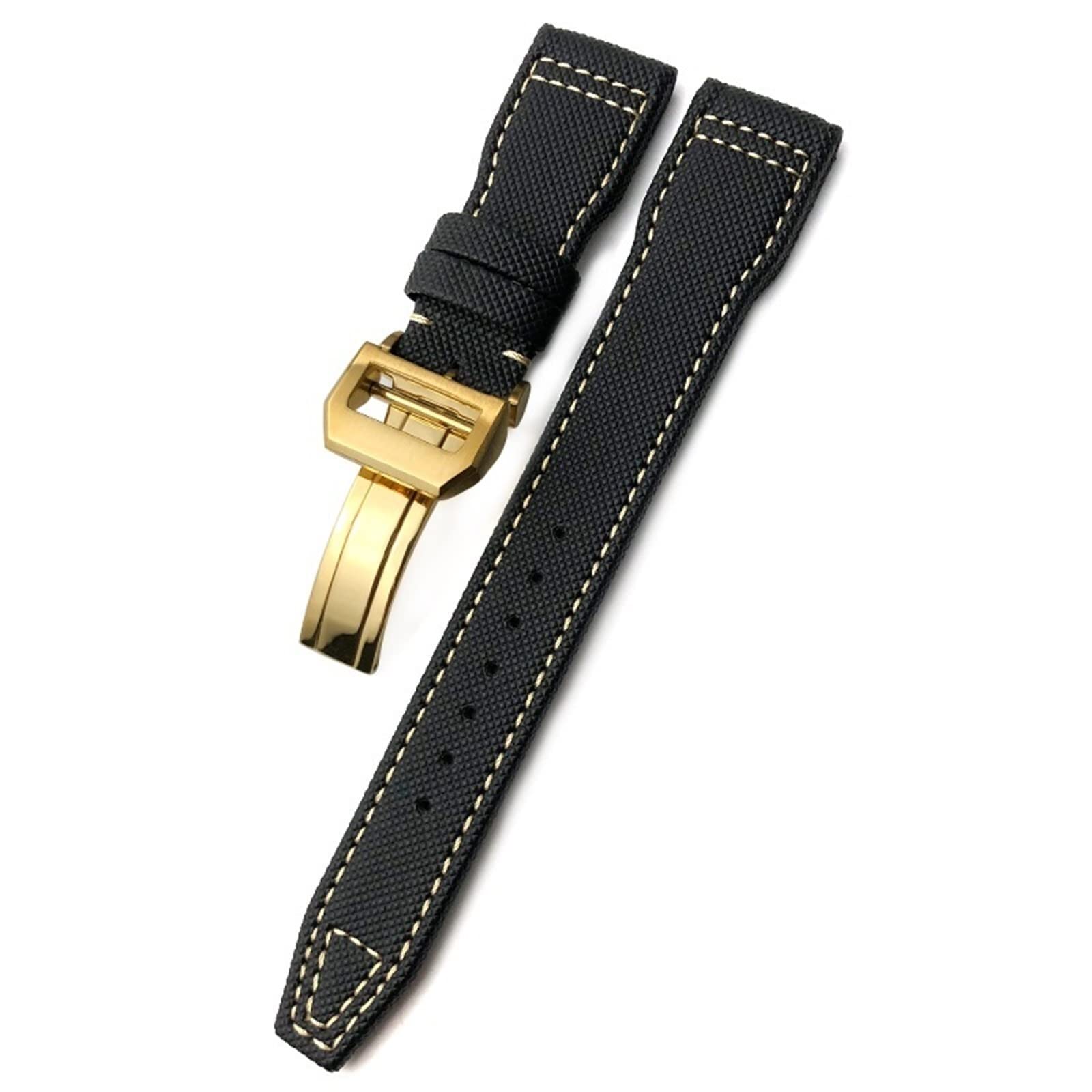 20mm 21mm 22mm cinturino per orologio in nylon intrecciato cinturino con fibbia pieghevole adatto per braccialetto IWC Pilot Mark Portugieser Portofino