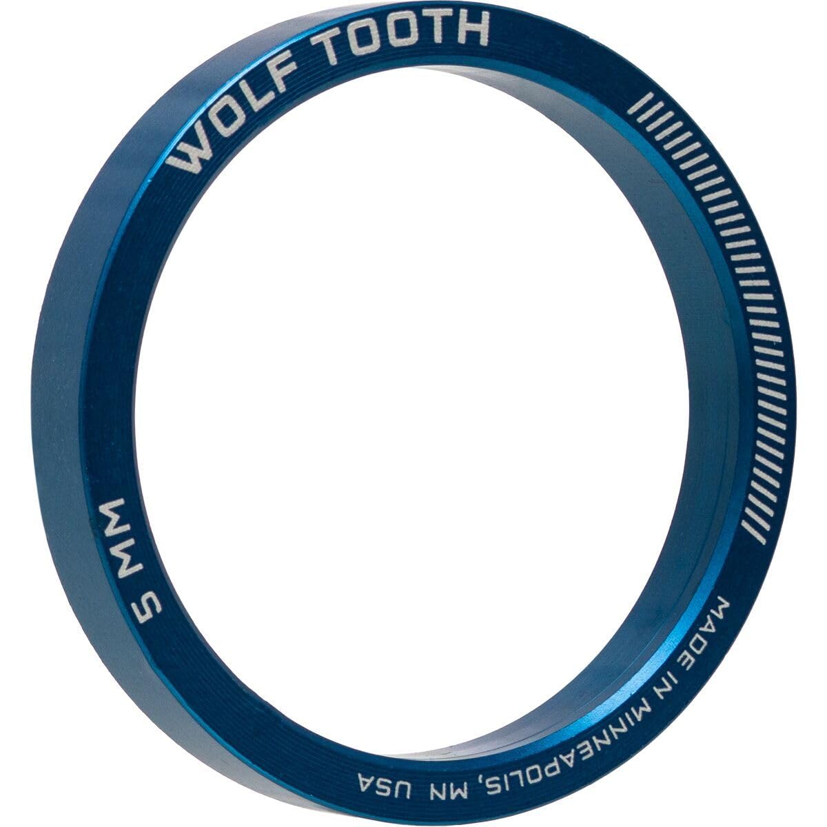 Wolf Tooth Components Precision Headset Spacer - 5-Pack Blue, 15Mm