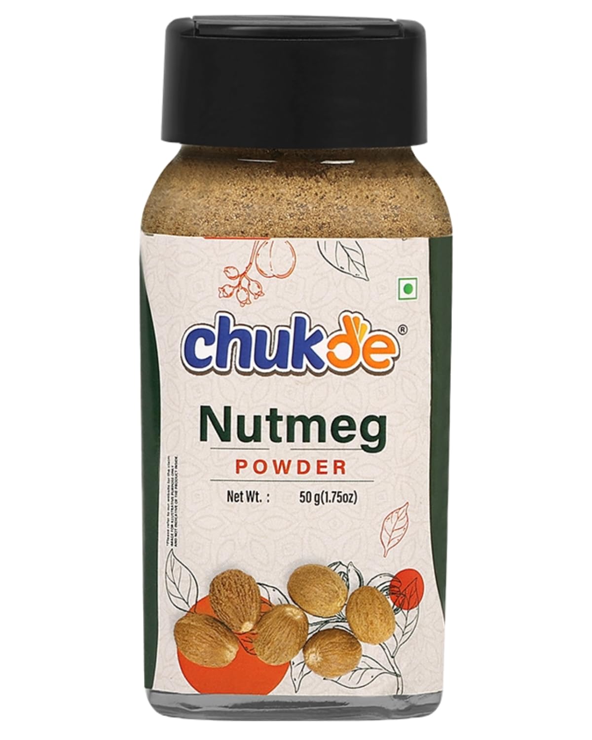 Chukde - Jaiphal Powder - Nutmeg Powder in Glass Jar - Freshly Ground for Authentic Flavor - No Artificial Colors & Preservatives - Ideal for Savory and Sweet Dishes - Powdered Spices - 50 Gm (B0CX969Z6T) Amazon Price History, Amazon Price Tracker
