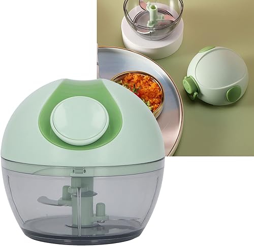 Miniatura 4 de Picadora manual de ajo multifuncional, mini cuerda de tirar de mano, procesador de alimentos para el hogar, máquina de alimentos para bebés,