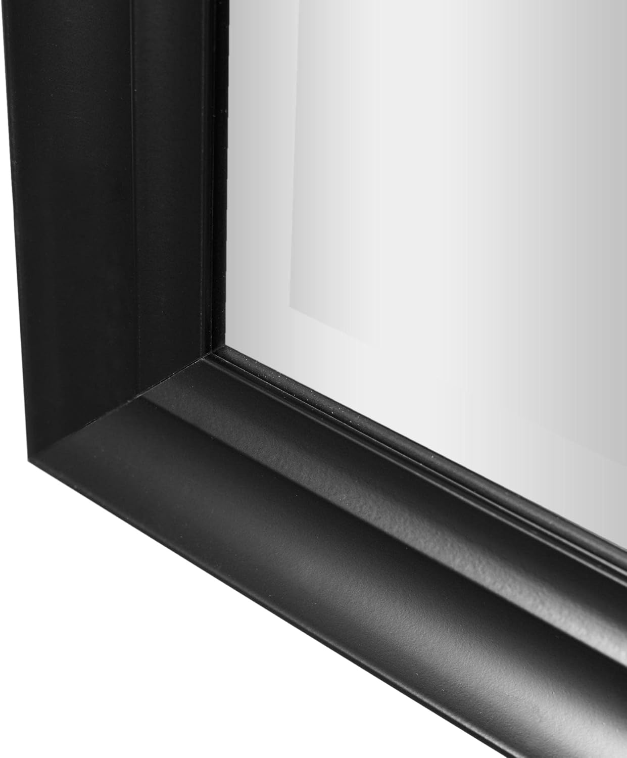 Black Framed Rectangular Beveled Wall Mirror 26" x 32"