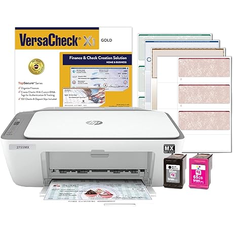 HP DeskJet 2755 Versacheck Color Printer Bundle