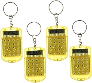 Ciieeo 4Pcs Chaveiro Calculadora Chaveiro Para Mochilas Calculadoras De Escritório Calculadora De Bolso Portátil Calculadora Eletrônica Chaveiro Calculadora Contabilidade Calculadora Abs