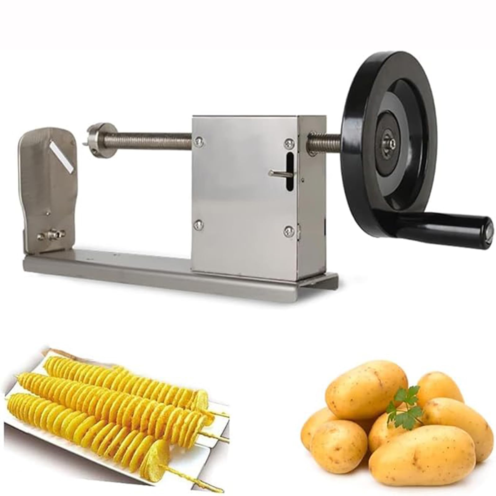 CWCQGH Vegetable Spiral Cutter and Tornado Chips Slicer for Potatoes, Cucumbers, Carrots and More - Create Healthy Snacks Easily at Home