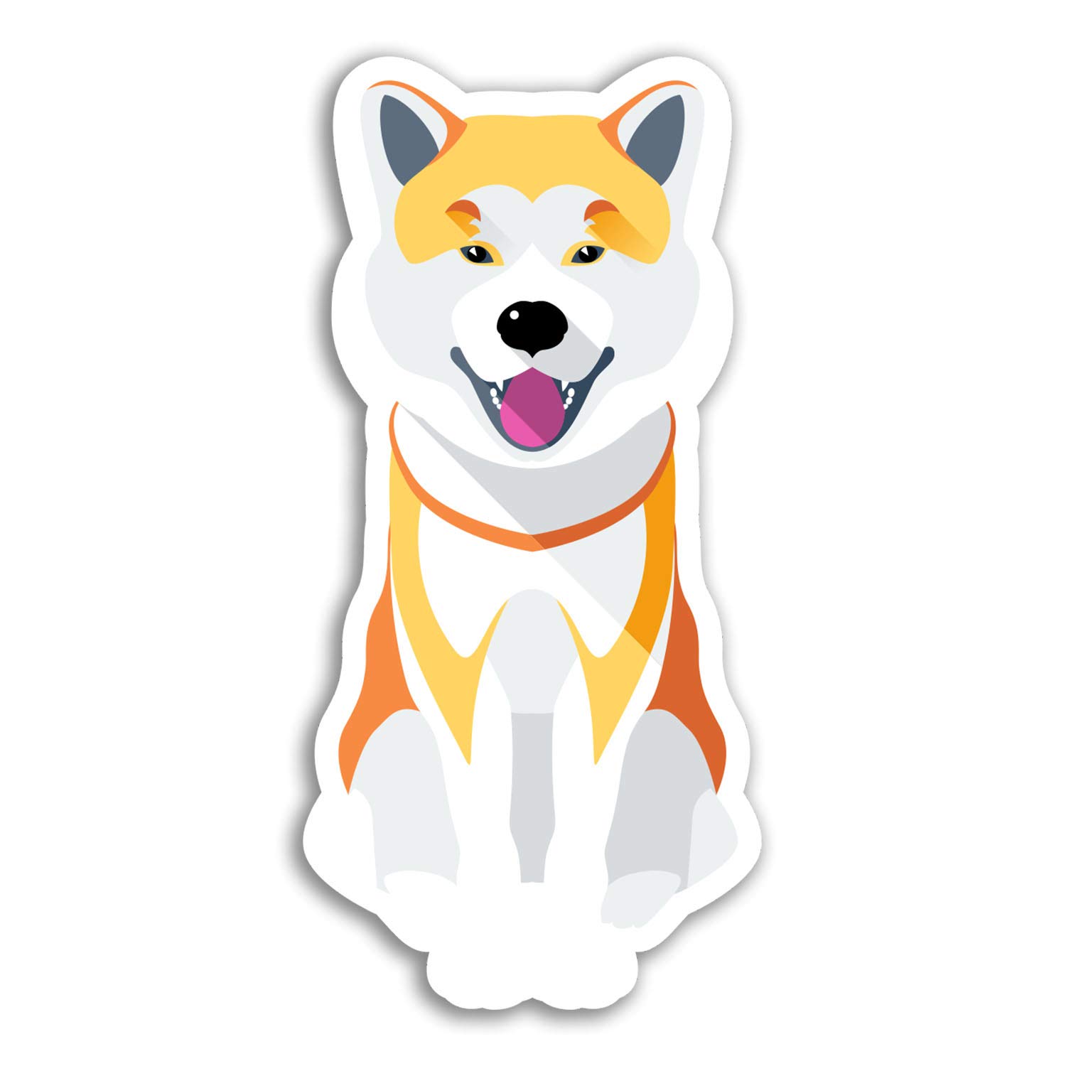 2 x 10cm Cute Shiba Inu Vinyl Stickers - Dog Puppy Akita Sticker Laptop #18440 (10cm Tall)