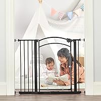 Vista 8 de Regalo Home Accents - Puerta de bebé súper ancha de 35 pulgadas, incluye extensión de 4 pulgadas, 8 pulgadas y 12 pulgadas, 4 paquetes de soportes a