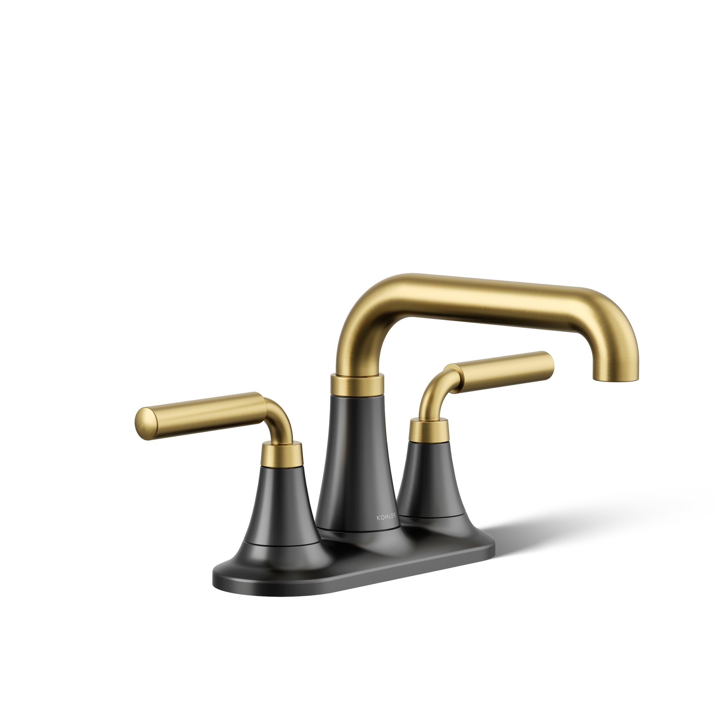 KOHLER K-27414-4-BMB Tone™ Centerset Bathroom Sink Faucet, Clicker