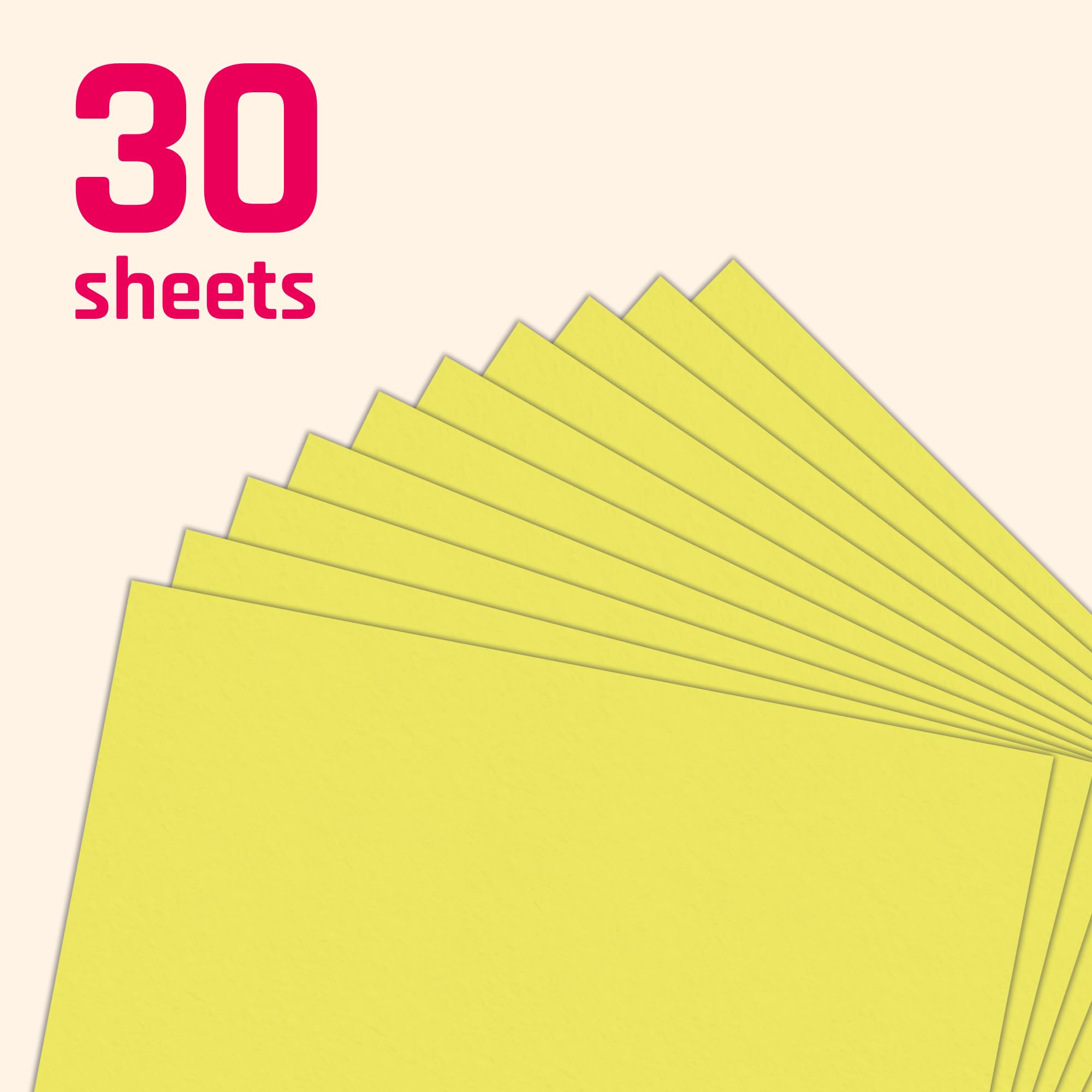 30 Pieces, 230gsm - A4 Yellow Card, Thick Cardstock Paper, A4 Size | 30 Pieces - Image 4