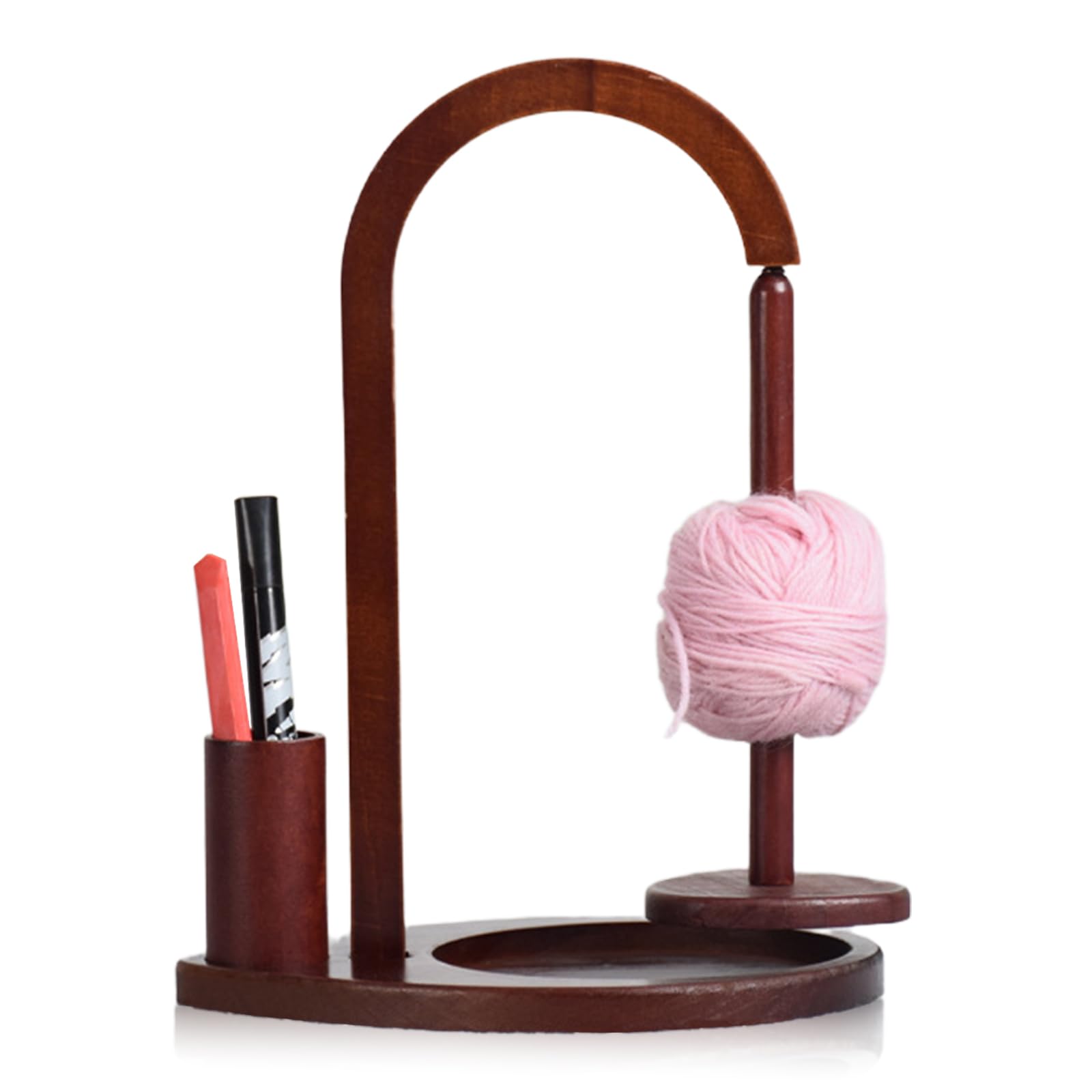 Porte-fil magnétique en bois tricot crochet rangement fil aiguille accessoires noyer
