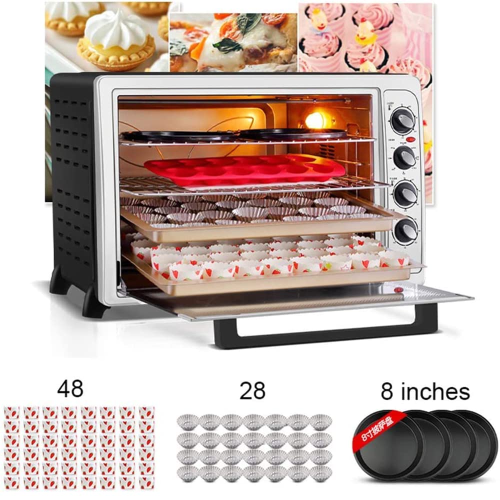 100L large capacity domestic oven, 8 bottom tube multiple heating, fermentation function, 120 minutes timing function, professional kitchen oven