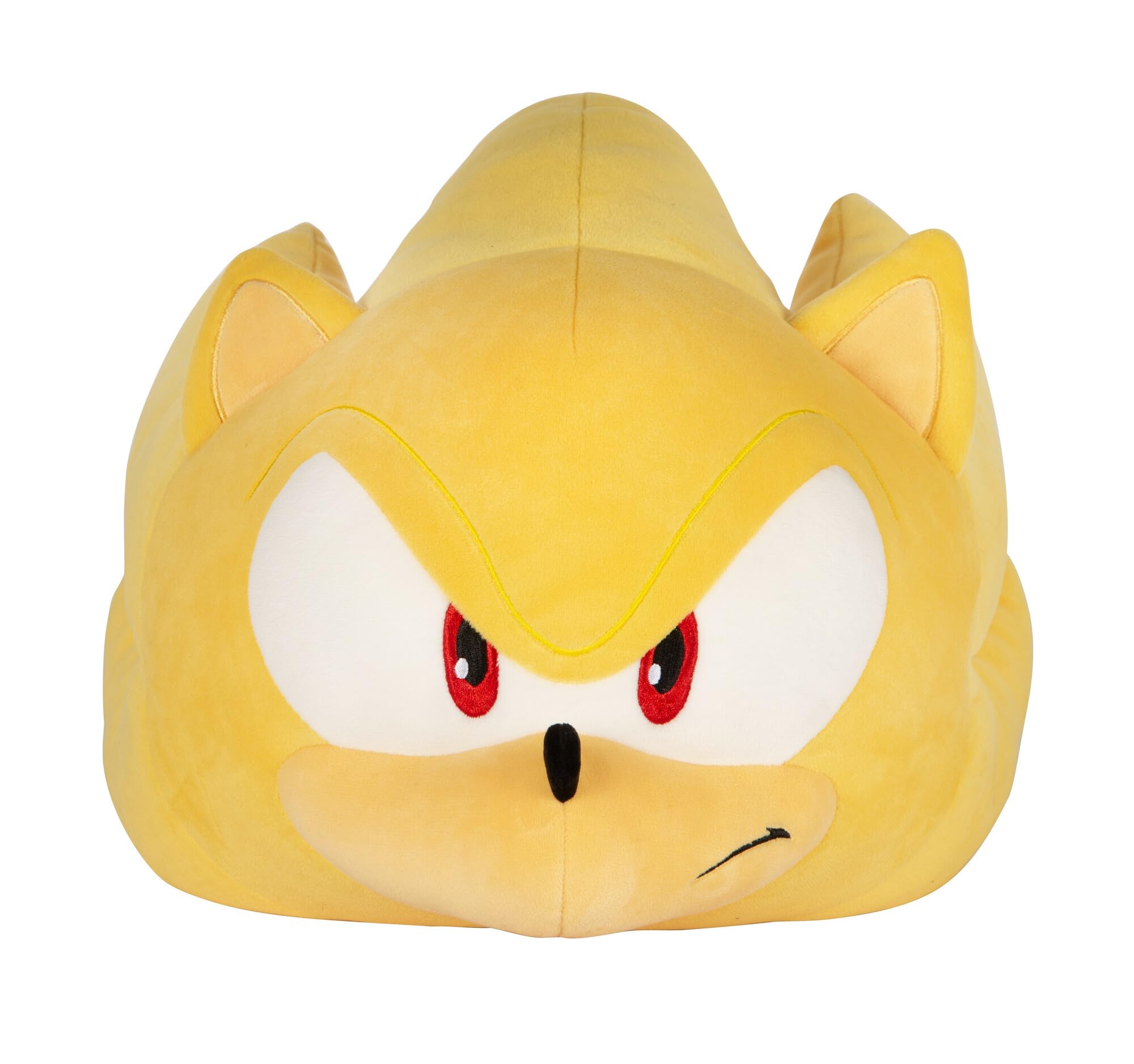Club Mocchi Mocchi Sonic the Hedgehog 15 Inch Super Sonic Mega Plush Toy – Collectible Sonic Toys for Ages 3+ Years