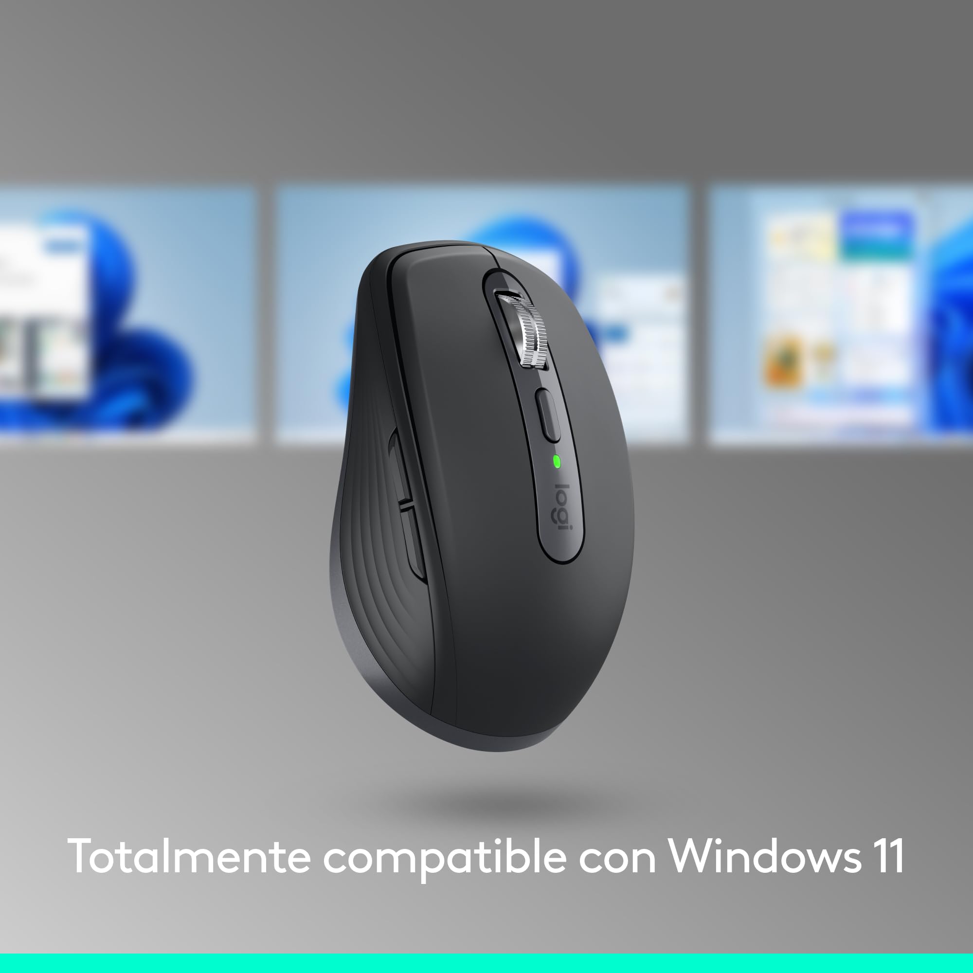 Logitech MX Anywhere 3S Ratón Inalámbrico Compacto, Desplazamiento Rápido, 8K dpi, Clics Silenciosos, Botones Programables, USB C, Bluetooth, Windows PC, Linux, Chrome, Mac - Gris
