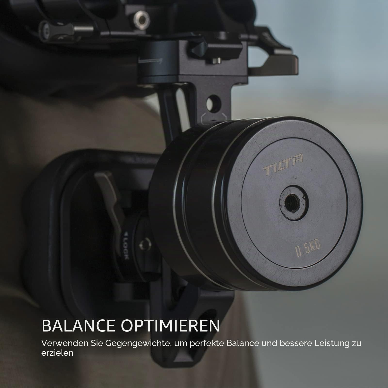 Tilta 500G Gegengewicht für leichtes Schulter-Rig für DSLR-Kamera, Camcorder, schwarz TA-LSR-500-B