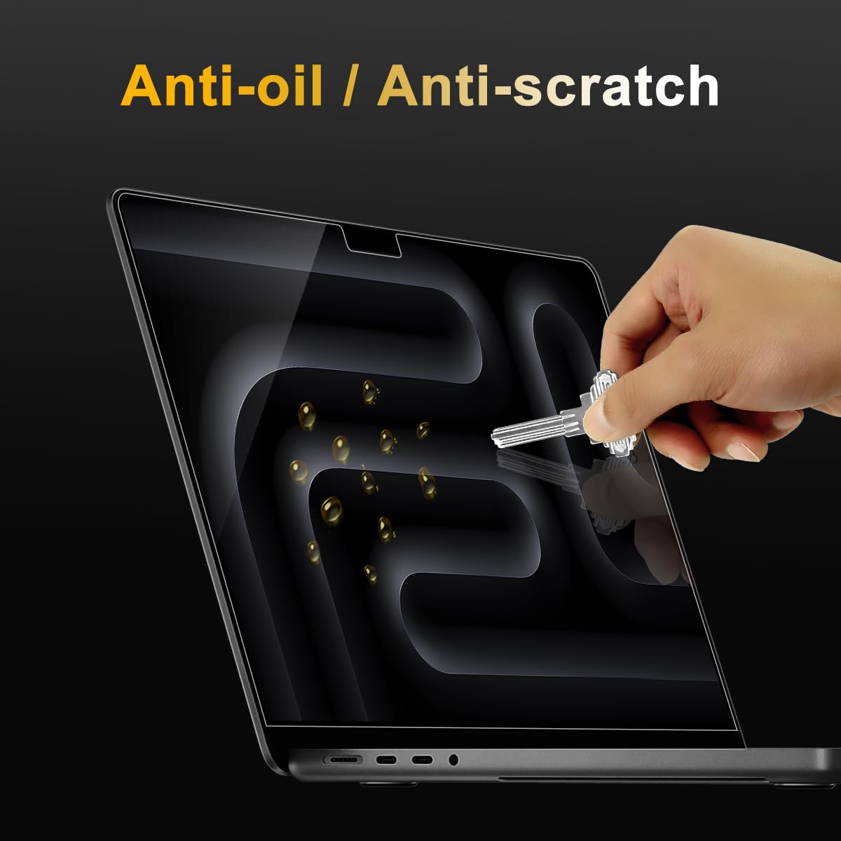 Protection d'écran en verre trempé 9H HD pour MacBook Pro 14" Puce M5 (2025)
