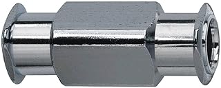 Luer Lock Adapter, Plated Brass, Silver