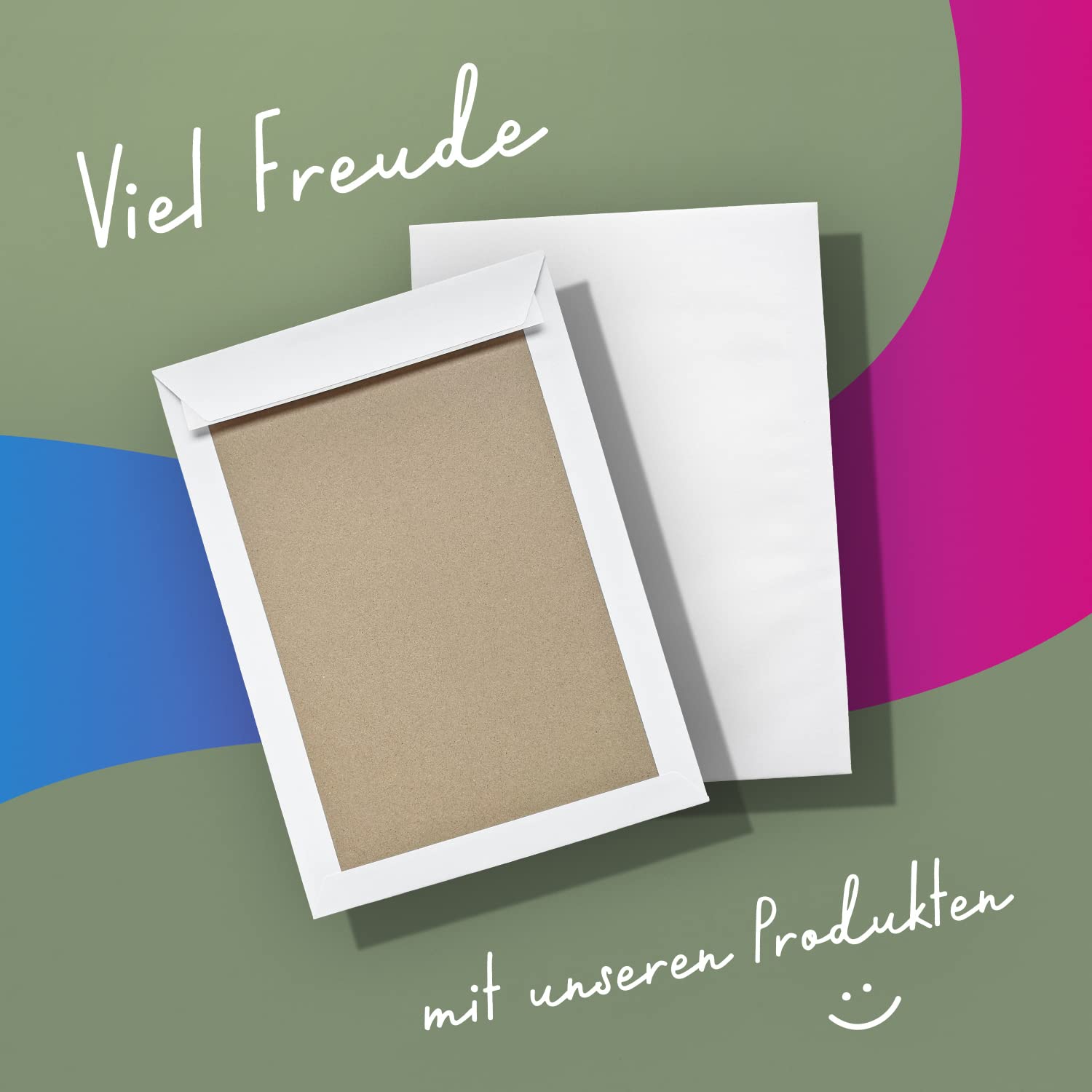 Briefumschläge C4 weiß mit Papprückwand | 100 Stück | selbstklebend ohne Fenster | Versandtaschen in PREMIUM Qualität, stabile Kuverts (229 × 324 mm) gerade Klappe | 120 g/qm Business Unterlagen