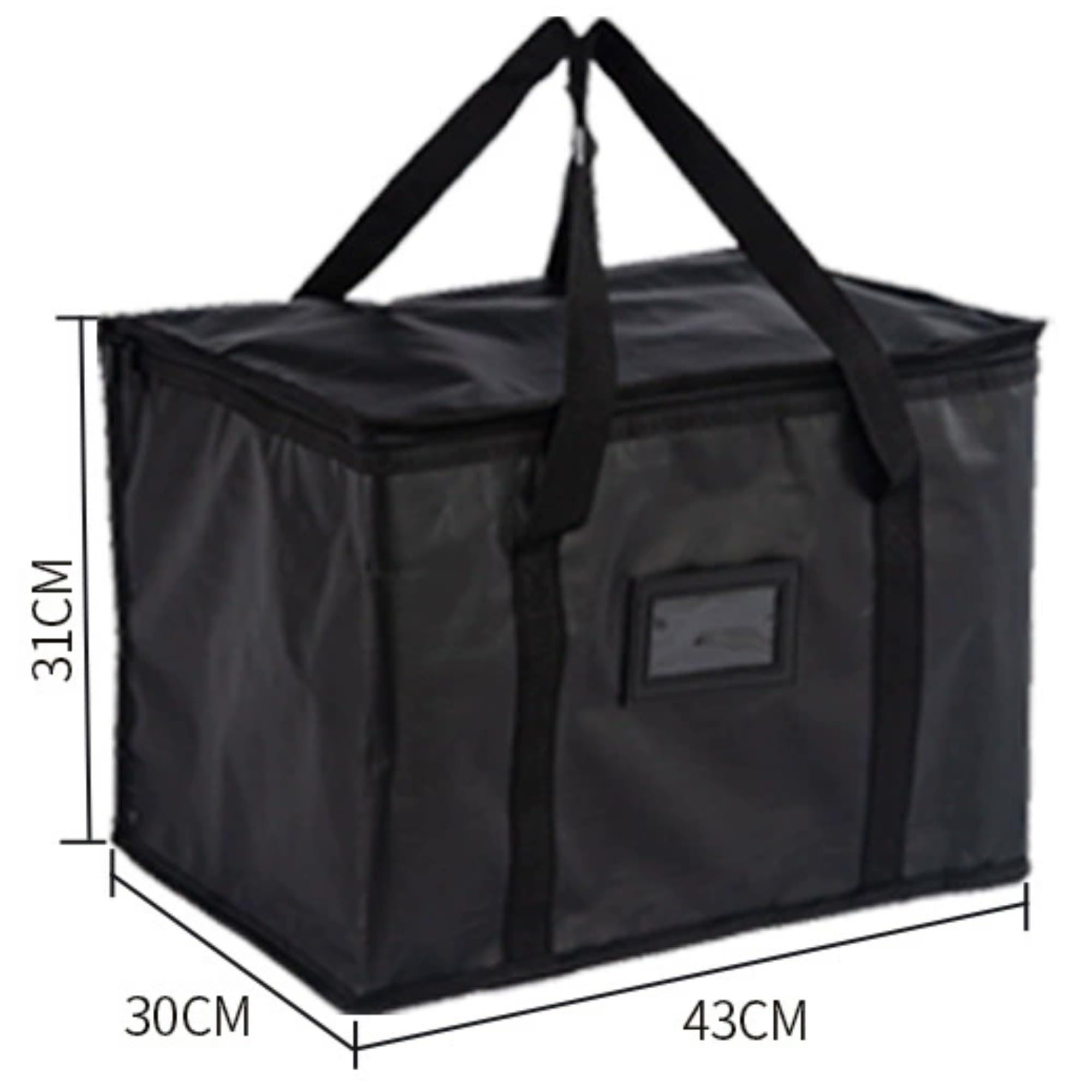 SUQ Izolowana torba do dostawy żywności i pudełek na pizzę 40 l, duża skladana torba chłodząca, dla rodziny wędkarskiej na kemping (43 x 31 x 30 cm)
