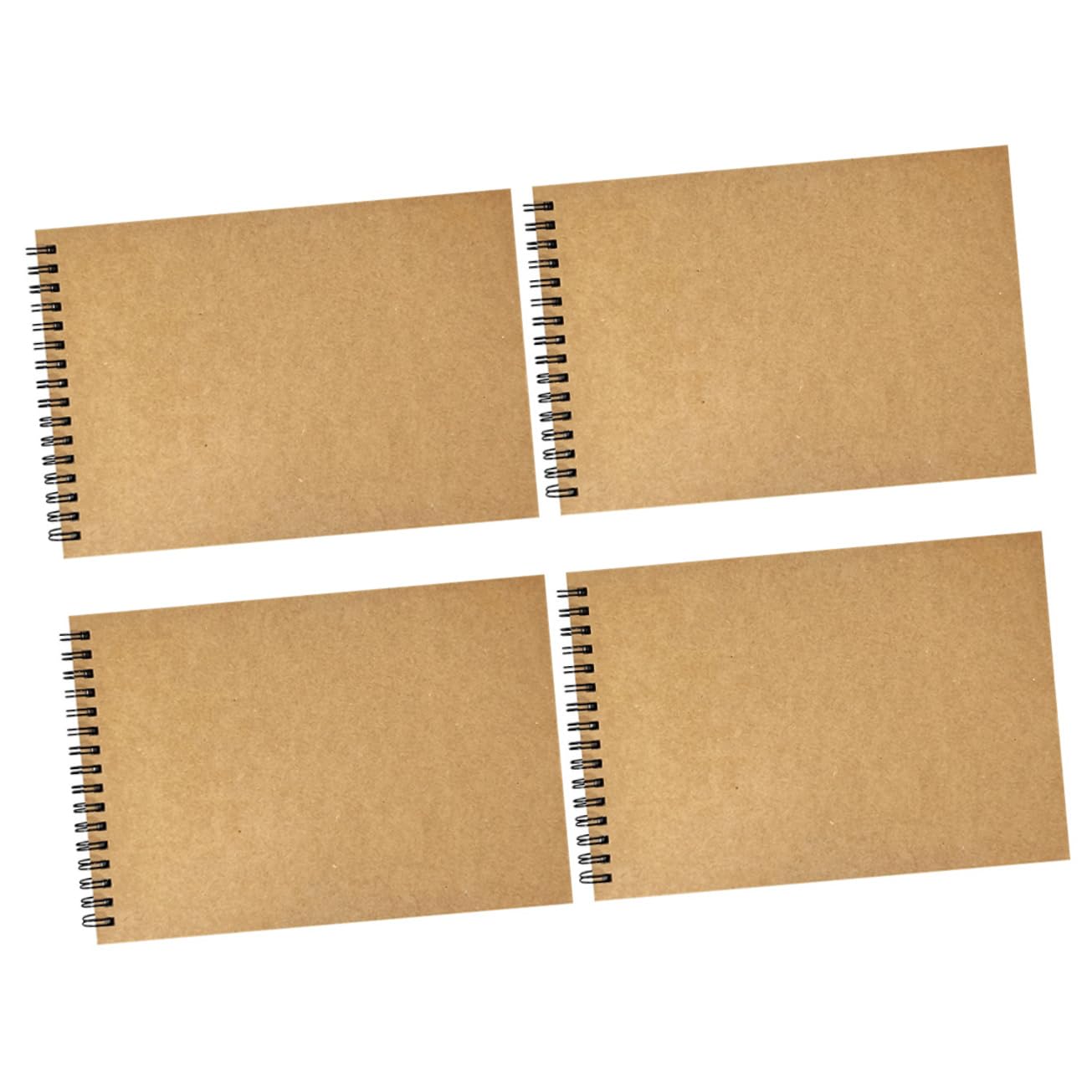Quaderno Spirale A5 4 Pezzi Carta Color Caffè per Appunti