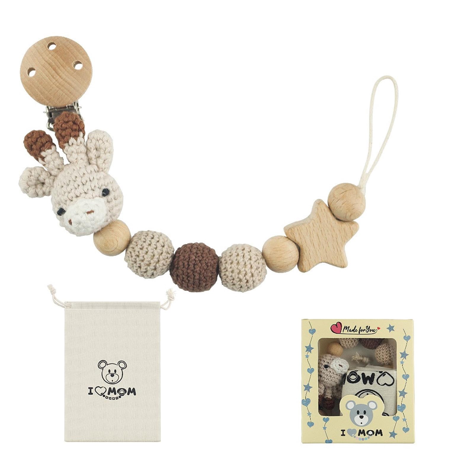 Stylish 16cm Holder Belt, Secure Anti-Fall Rope with Clip for Babies Boys Girls Daily Use (117) Knitted Chain