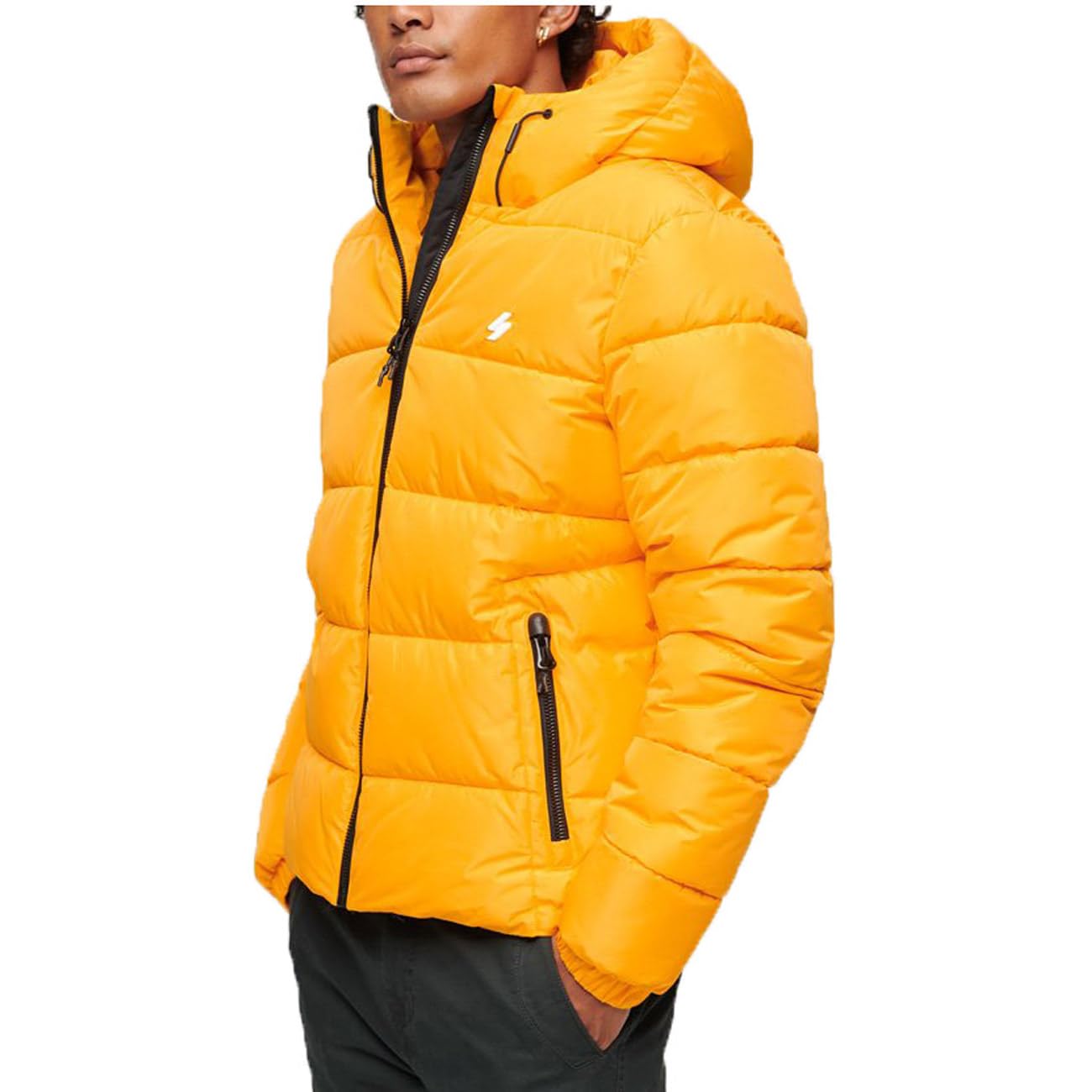 Superdry Saffron Hooded Sports Puffer Jacket Medium