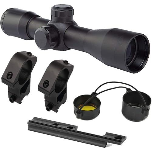 Presents This Optics Kit for KSA Keystone Cricket G1 G2 and Chipmunk .22 Rifles - Includes Compact Series 4x32 Rifle Scope + Aluminum Rings + Bolt-on Mount