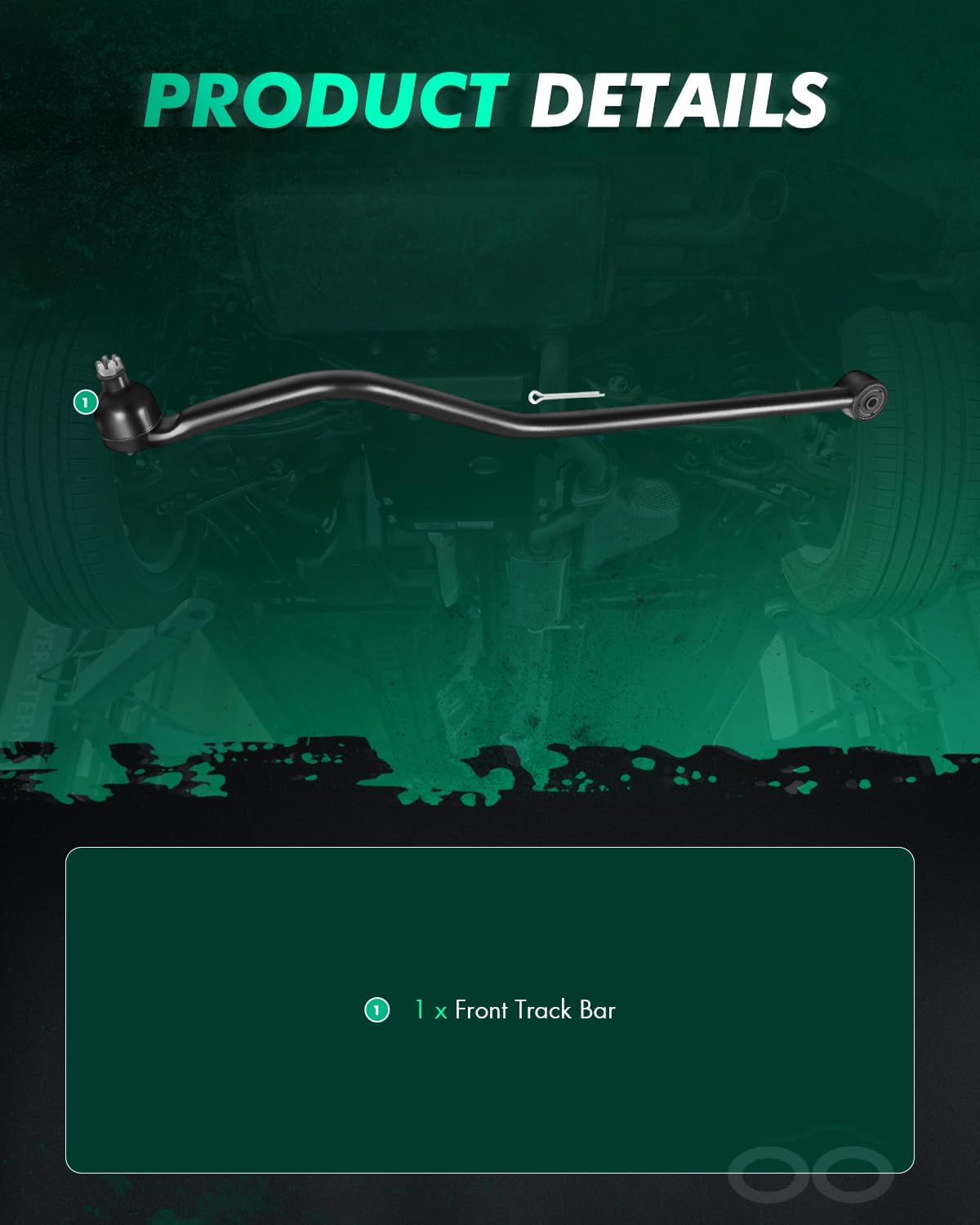 SCITOO 1pc Track Bar Fit 1991-1992 For Jeep Comanche 1991-2001 For Cherokee 1993-1998 For Grand Cherokee 1993 Grand Wagoneer 1997-2006 For Jeep TJ/Wrangler