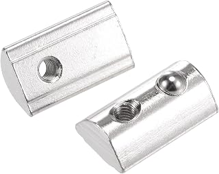 uxcell M4 T Slot Nuts Roll in Spring T-nut with Ball Carbon Steel for 4040 Series Aluminum Extrusion Profile Rail with 8mm Slot 12Pcs