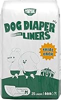 Vista 15 de PAWPANG Forros desechables para pañales para perros machos y hembras, 100 unidades, 5 opciones de tamaño, insertos de pañales para perros que se