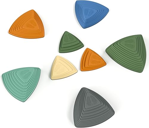 Miniatura 22 de Gentle Monster Stepping Stones para niños, juego de 6 piezas para equilibrio con parte inferior antideslizante - coordinación de ejercicio y 6