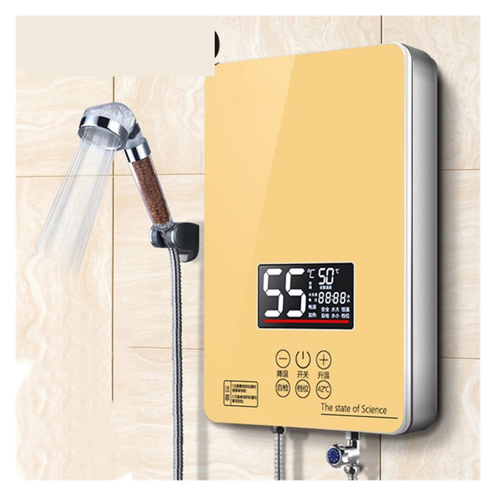 CMYX Electric Tankless Water Heater 6000W Electric Hot Water Heater Instant  Kitchen Bathroom Instantaneous Tankless Heating Shower Watering Heaters LED  Display Shelf, Wall or Floor Mounted : Amazon.co.uk: DIY u0026 Tools