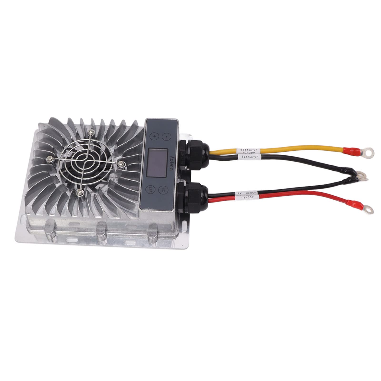Hyuduo Regolatore di Carica Solare, Regolatore del Pannello Solare MPPT da 600 W Ingresso Regolabile da 10 a 30 V con Display LCD, Protezione da Sovracorrente per la Ricarica della Batteria Fuori