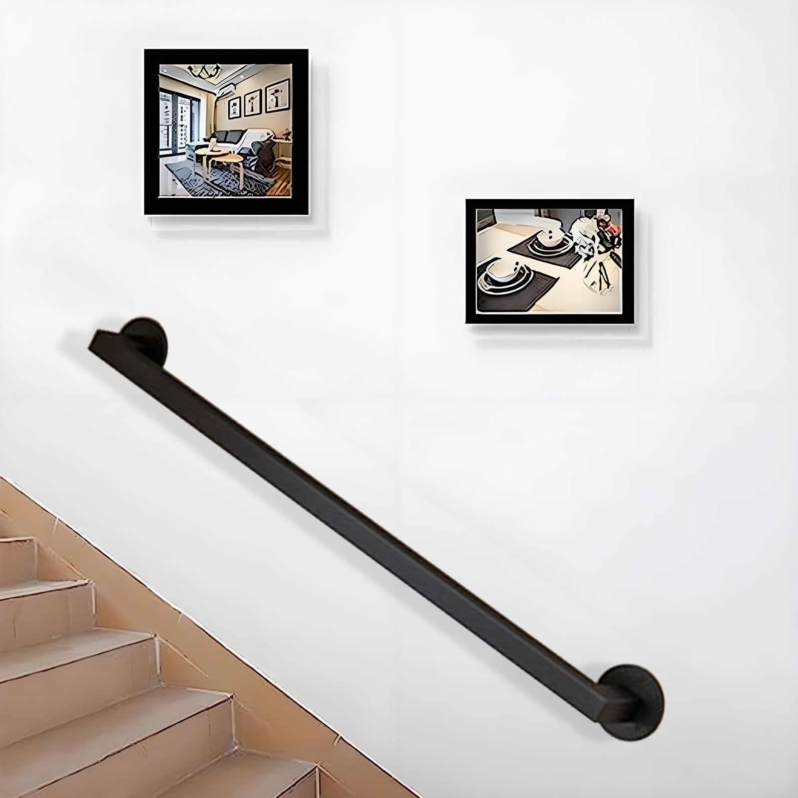 Rampe d escalier en fer forge noir interieur et exterieur de 30 a 150 cm