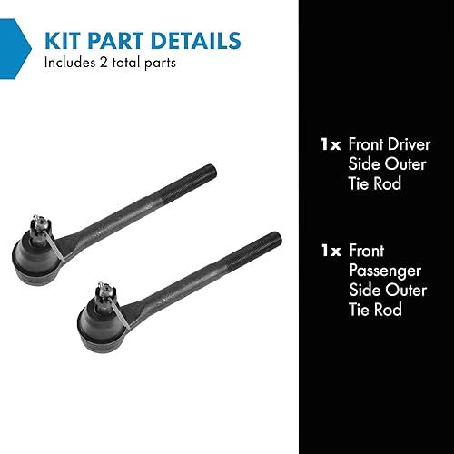 Miniatura 684 de TRQ Juego de barras de acoplamiento exteriores compatibles con Chevrolet Cruze Volt 2016-2019