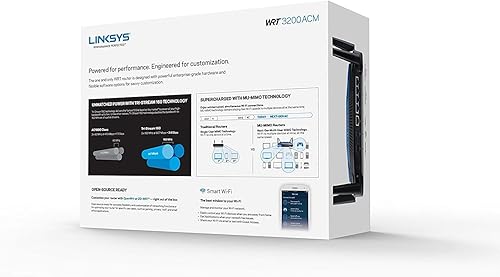 Miniatura 3 de Linksys WRT3200ACM: Enrutador Wi-Fi Gigabit de doble banda AC3200, señal inalámbrica tri-stream de conformación de haces, puertos Ethernet, MU-MIMO