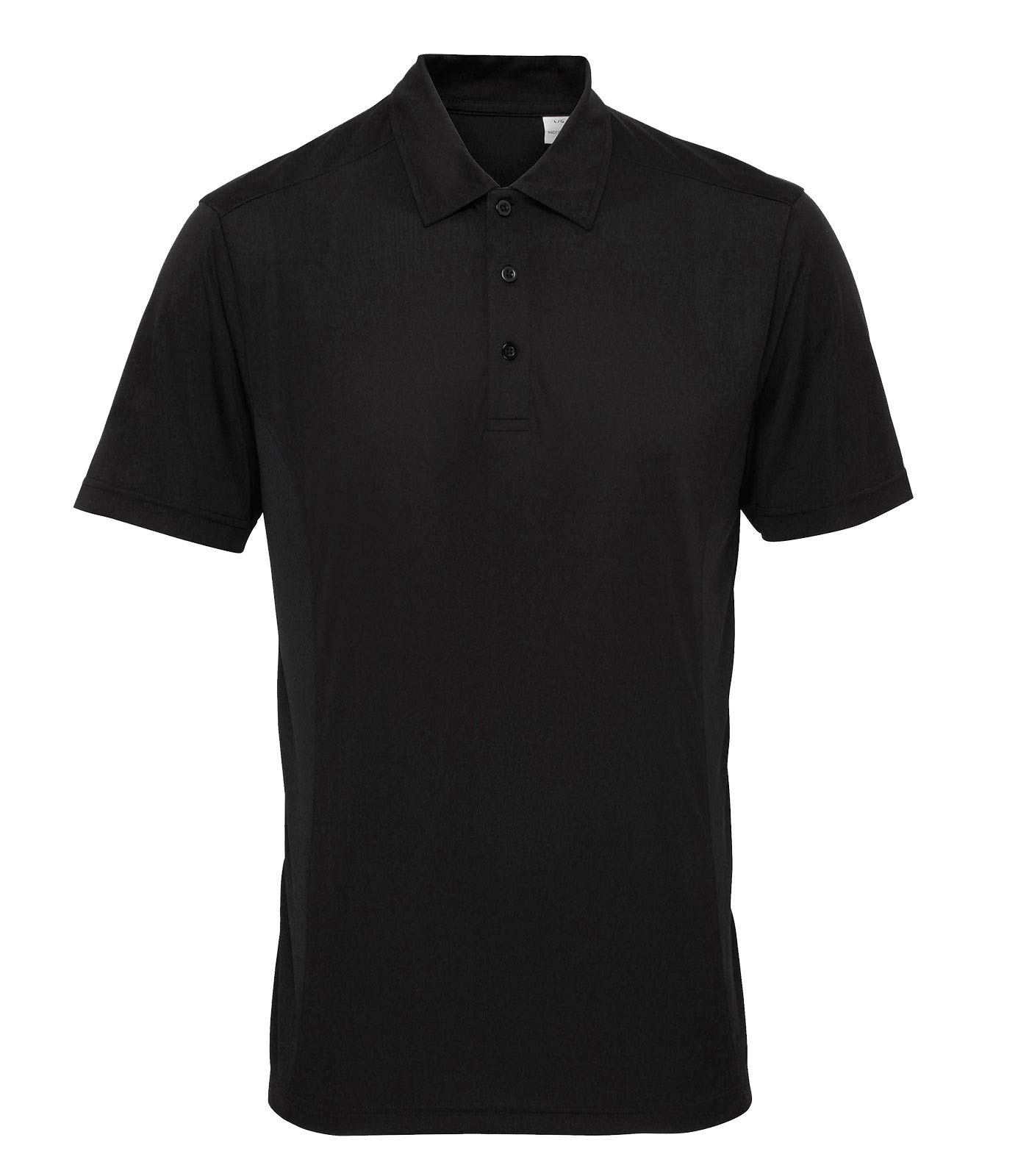 Tri Dri Men's Black Tridri Panelled Polo Shirt Large