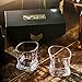 Whiskey Scotch Glass, European Design - Set of 2 Crystal Drinking Glasses in Luxury Giftbox - Ultra Clarity, 100% Lead-Free Glassware Dishwasher Safe Tumbler for Bourbon Liquor cocktail on the rocks