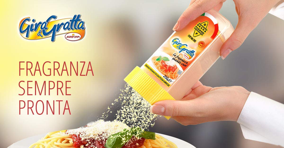 Agriform Giro & Gratta Grana Padano D.O.P. 16 Monate gereift, inkl. Käsereibe (250 g X 3 Packungen, 20% Rabatt)