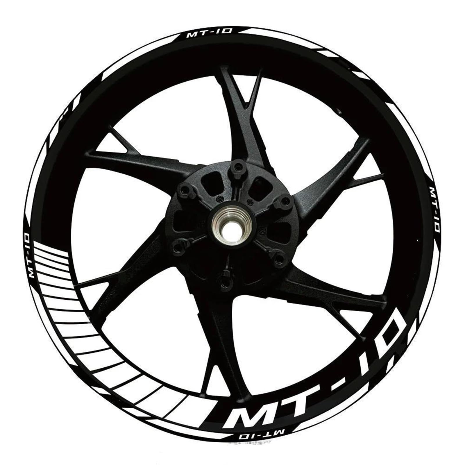 Stickers Motorcycle Wheel Stickers Night Reflective Decorative Rim for Yamaha MT10 MT-10(Style 7)