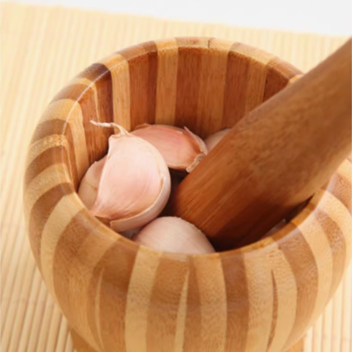 Mortar Pestle Set Old Fashioned Garlic Pounder Masher Household Manual Grinder Pestle Set Kitchen Grinder